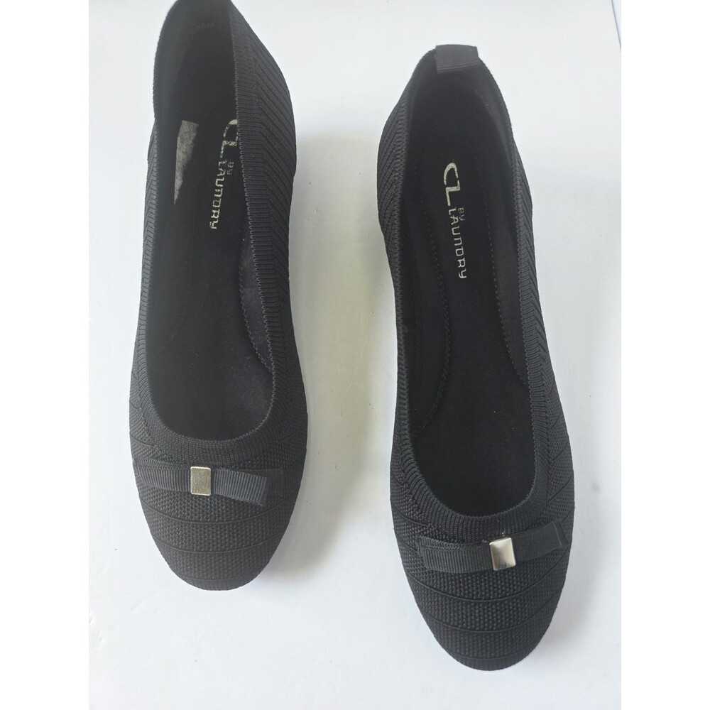 CL by Laundry Women's BAIL-182A Black Ballet Flats Slip On Shoes Size 7.5M